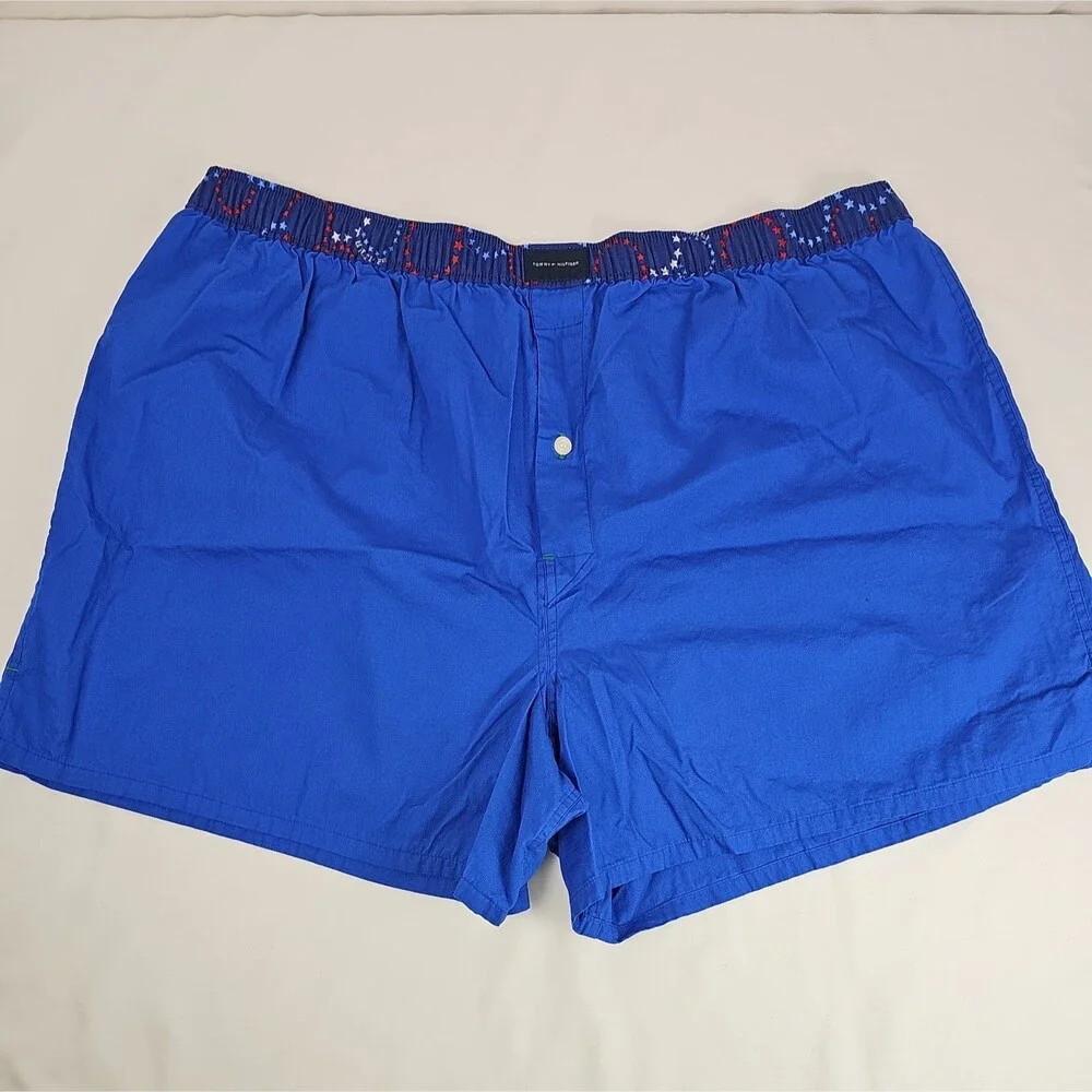 Tommy Hilfiger Men's XXL Blue Cotton Boxer Shorts Stars New Unworn